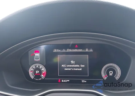 2020 Audi A5 Premium Plus 45 Tfsi Quattro S Tronic z USA, uszkodzony, nr VIN WAUTNAF55LA003902